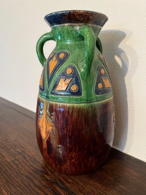 Art Nouveau vaas in Vlaams aardewerk, Antiek en Kunst, Ophalen