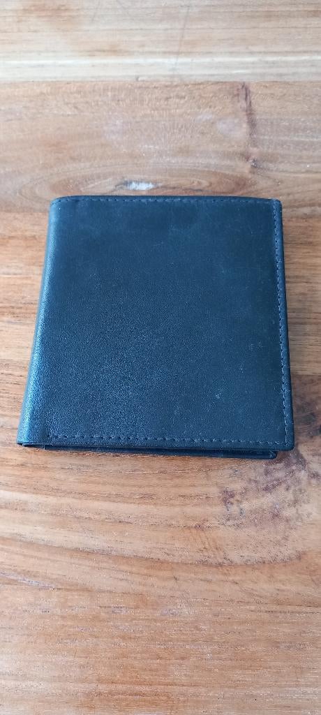 Lederen portefeuille, Handtassen en Accessoires, Portemonnees, Zwart, Nieuw, Leder, Ophalen