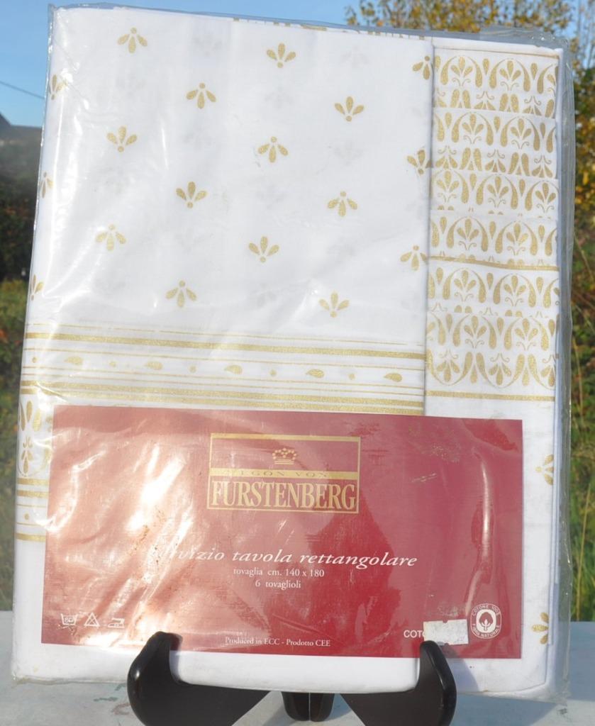 nappe rectangulaire avec 6 serviettes blanche et doré, Maison & Meubles, Nappes, Neuf, Intérieur, Enlèvement ou Envoi