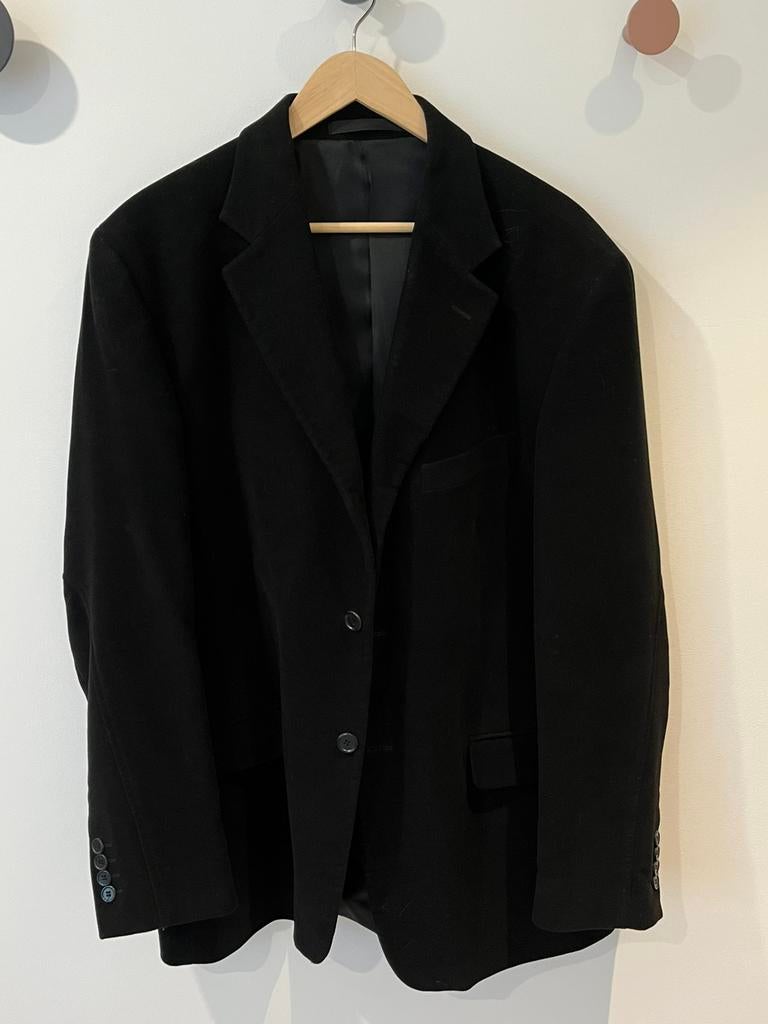Blazer in Zwarte Vélours, Ophalen of Verzenden, Zo goed als nieuw, Maat 52/54 (L)