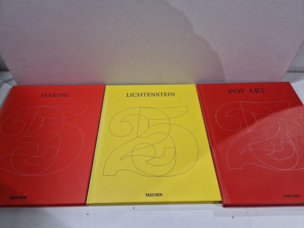 Set van 3 pop art boeken , lichtenstein , Haring , taschen, Boeken, Ophalen of Verzenden, Gelezen, Taschen