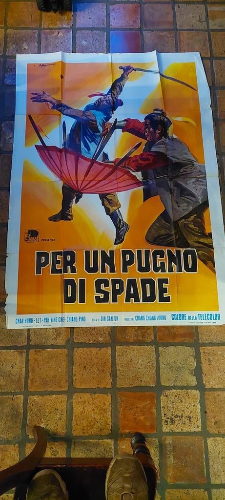 Vintage filmposter martial arts film uit 1972., Ophalen