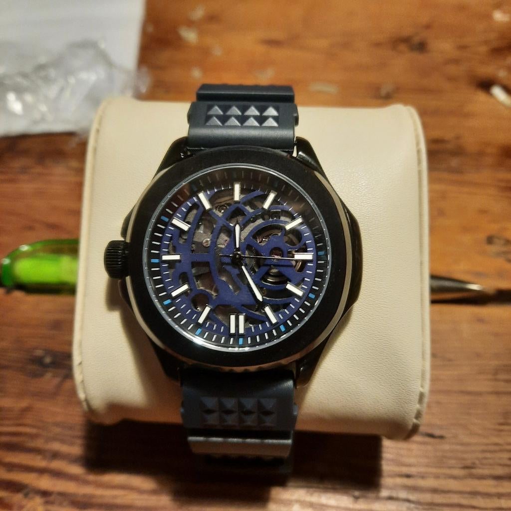 Custom built seiko nh72 skelet horloge, Ophalen of Verzenden, Seiko