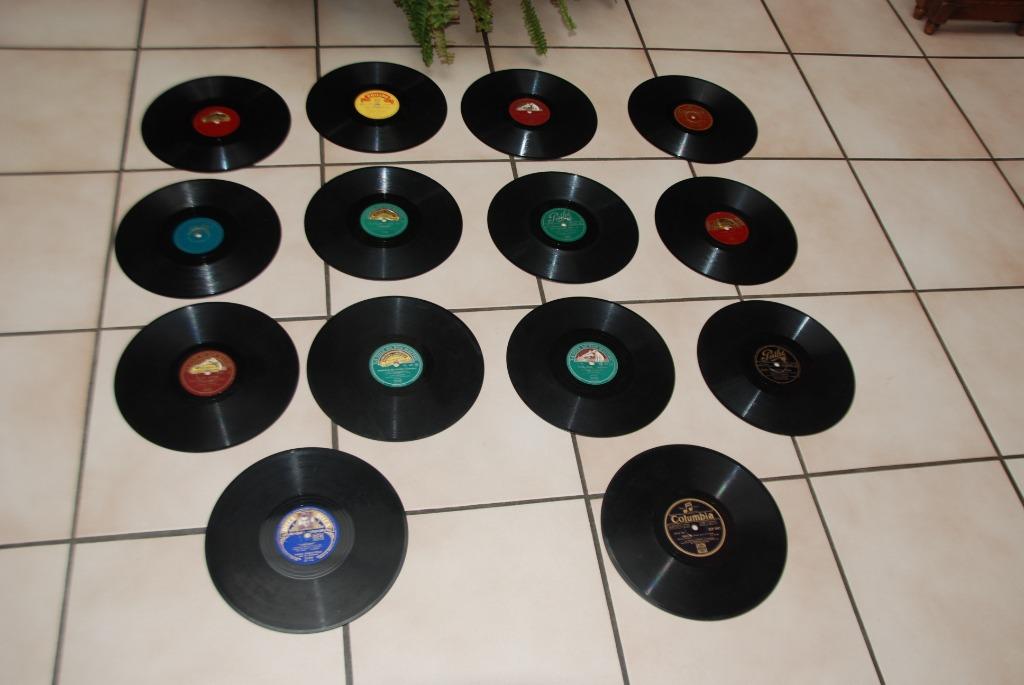 Lot van 14 Vintage 78 toeren vinylplaten, Gebruikt, Overige formaten, Ophalen of Verzenden, Overige typen