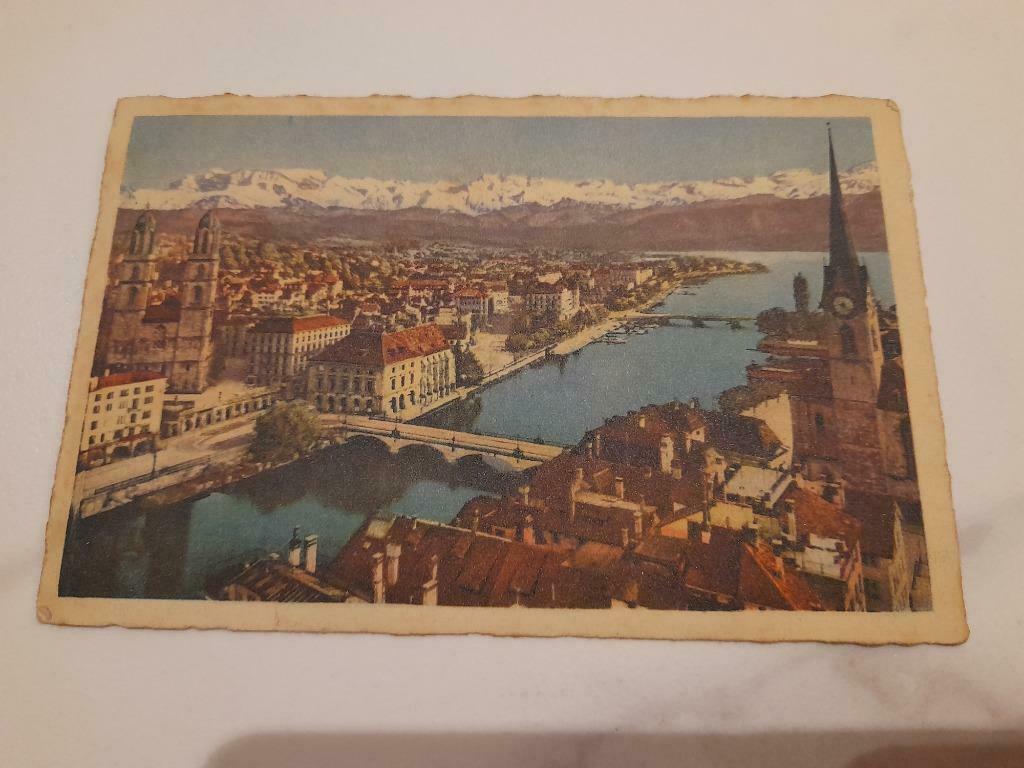 Postkaart 1941 Zürich en Alpen, Collections, Cartes postales | Étranger, Affranchie, Europe autre, 1940 à 1960, Enlèvement ou Envoi