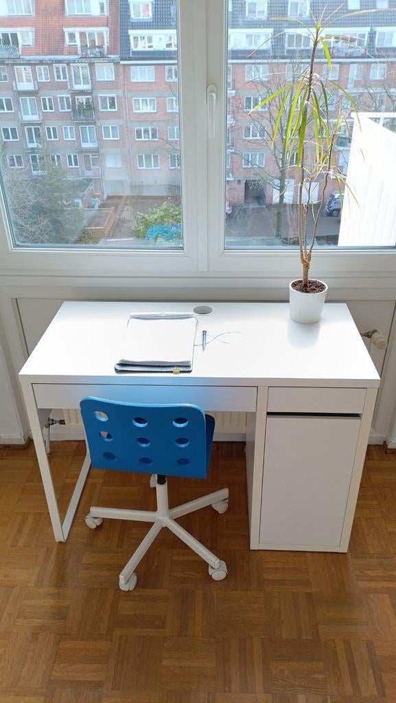 Bureau de travail avec 2 tiroirs et 3 étagères, Maison & Meubles, Enlèvement, Comme neuf