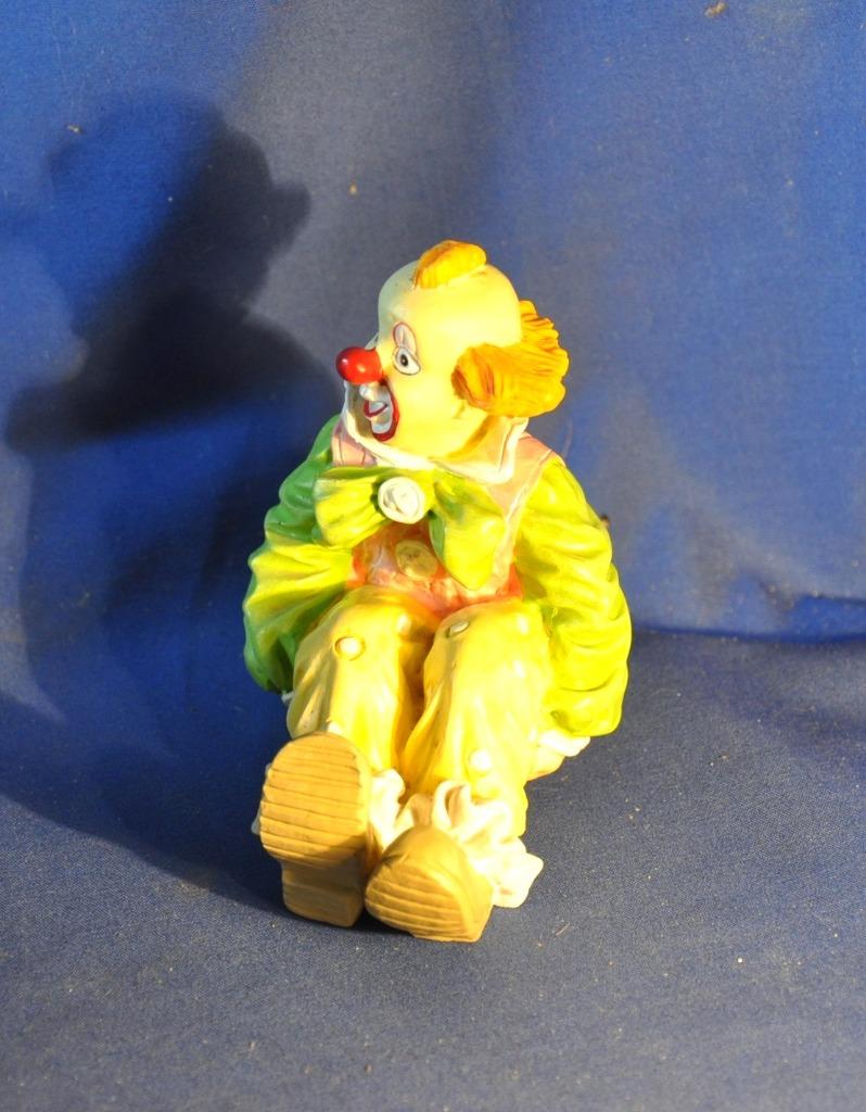 statuette clown assis en resine (4), Enlèvement ou Envoi, Utilisé, Autres types