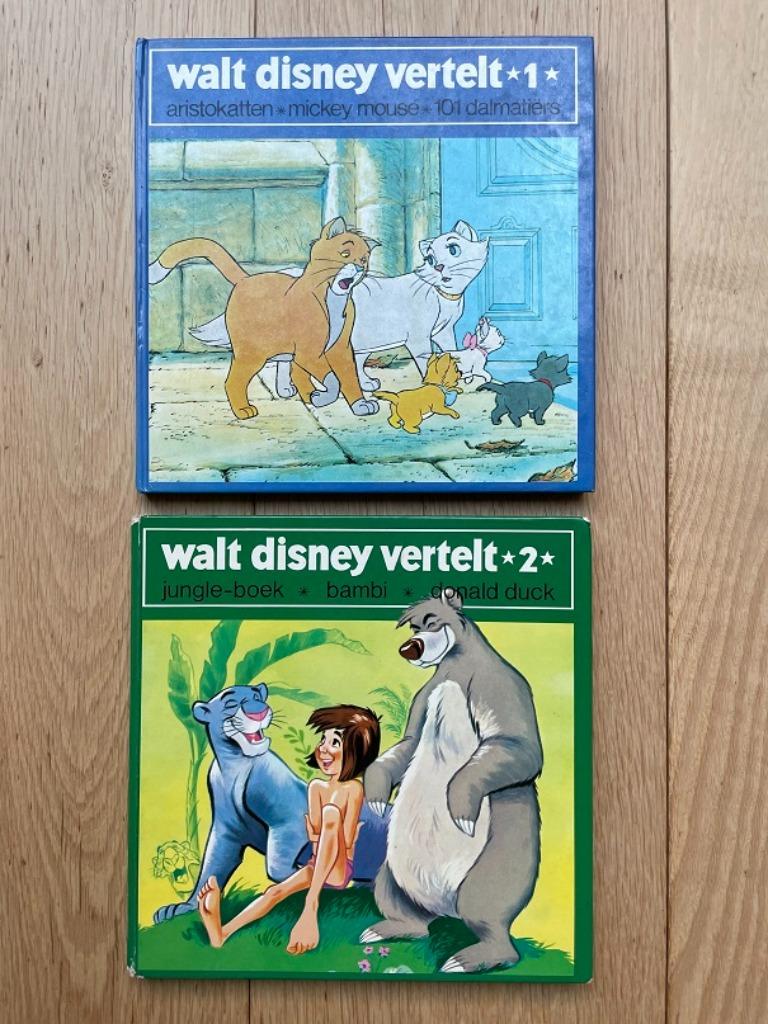 2 boekjes Walt Disney Vertelt - vintage 1976, Boeken, Gelezen, Walt Disney, Ophalen of Verzenden, Sprookjes