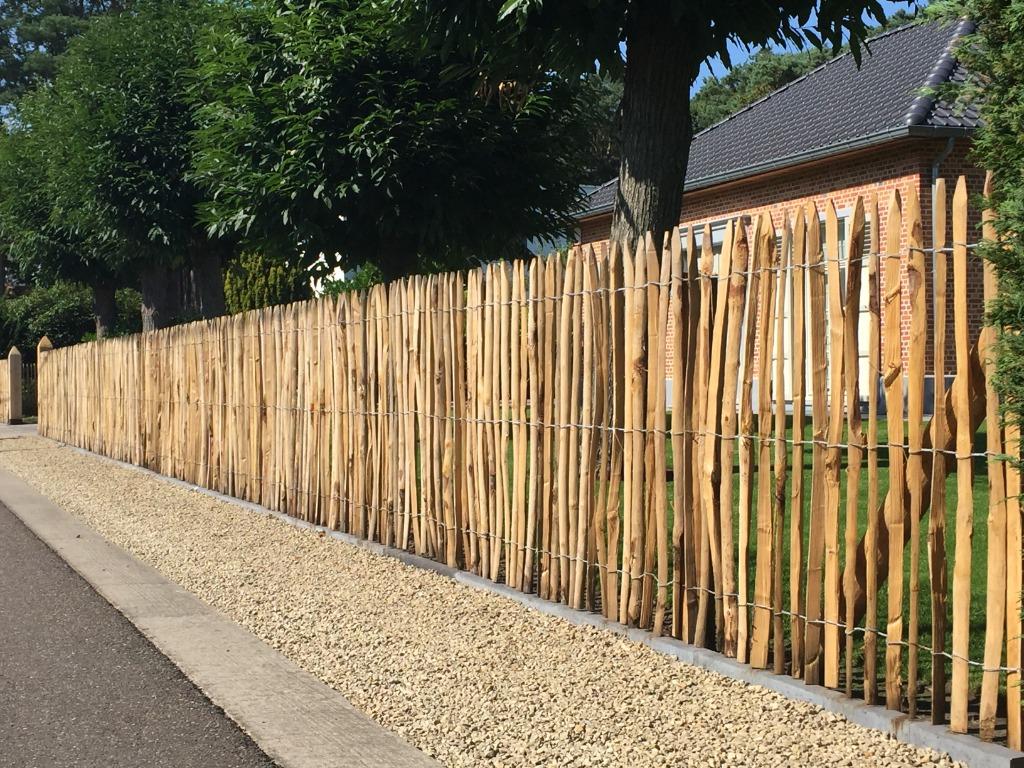 Kastanje hekwerk - Made in Belgium, Ophalen, Met poort, Nieuw, Spijlenhekwerk