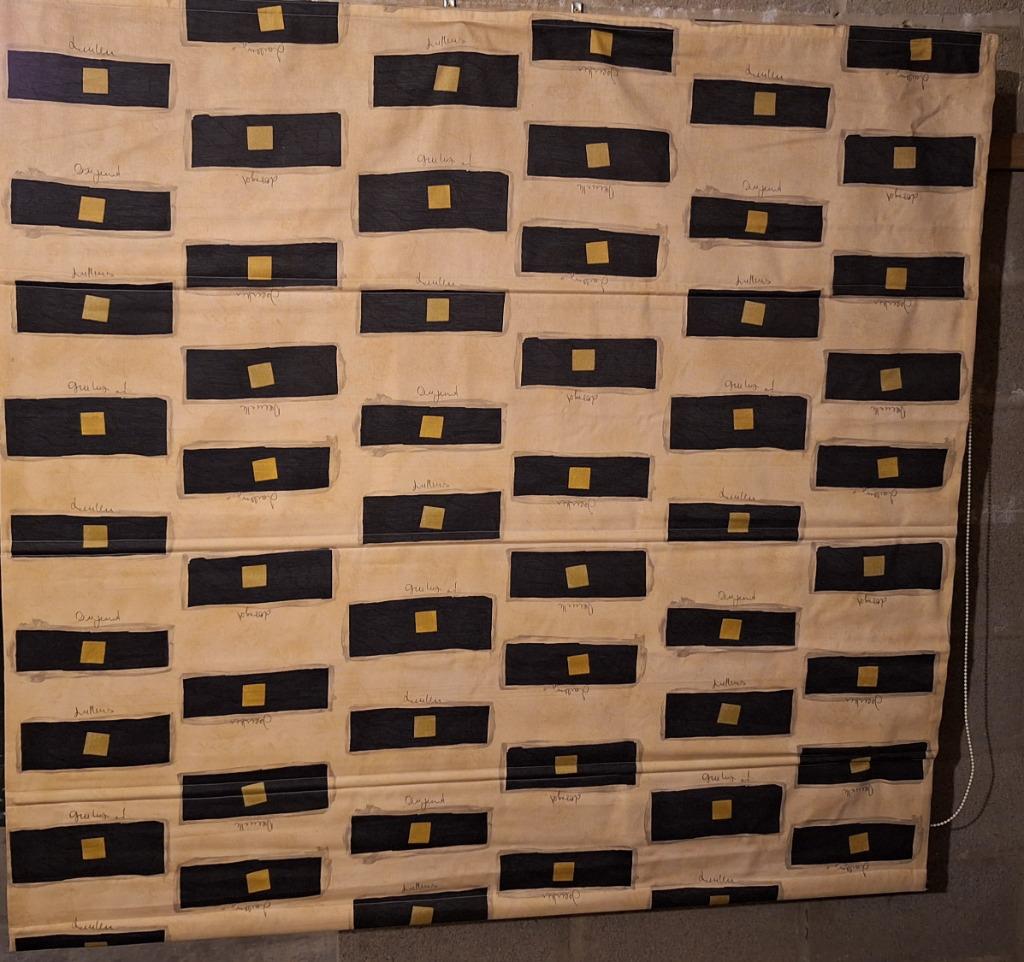 Vouwgordijn met hoogwaardig optreksysteem, Huis en Inrichting, Ophalen, 100 tot 150 cm, Zo goed als nieuw, Kleurrijk