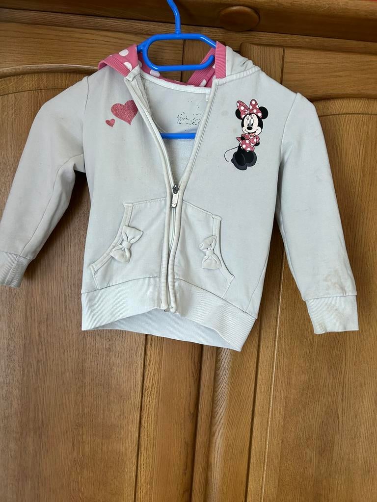 Meisjes witte pull met rits met kap, Ophalen, Gebruikt, Meisje, Trui of Vest