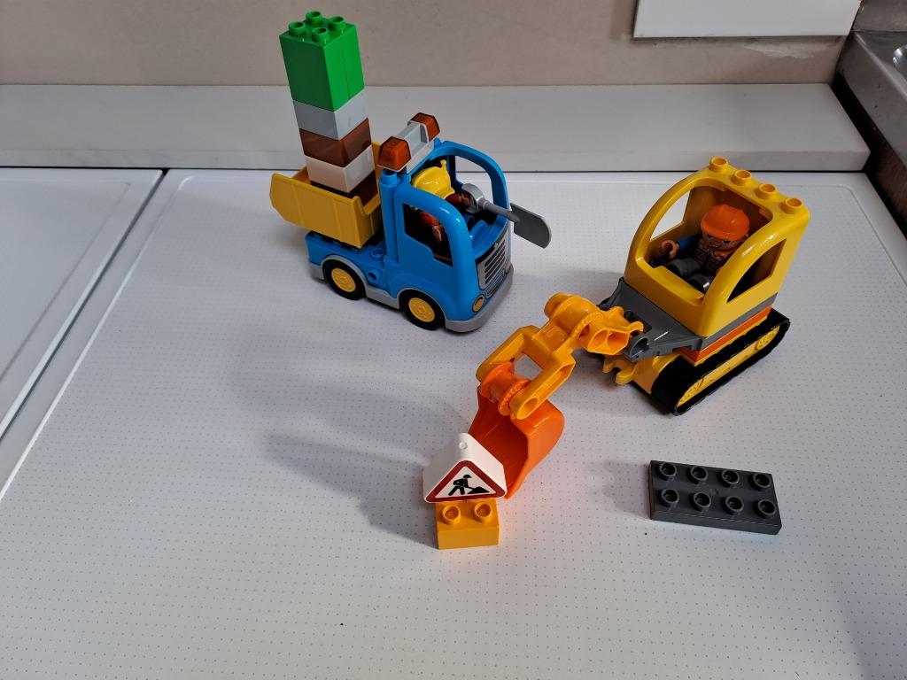 Duplo 10812 Truck en graafmachine, Ophalen of Verzenden, Zo goed als nieuw, Complete set, Duplo