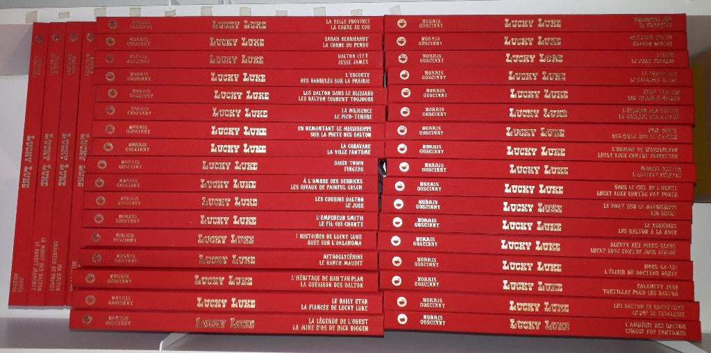 Complete collectie van 38 Lucky Luke-albums, Ophalen, Overige figuren, Nieuw, Boek of Spel