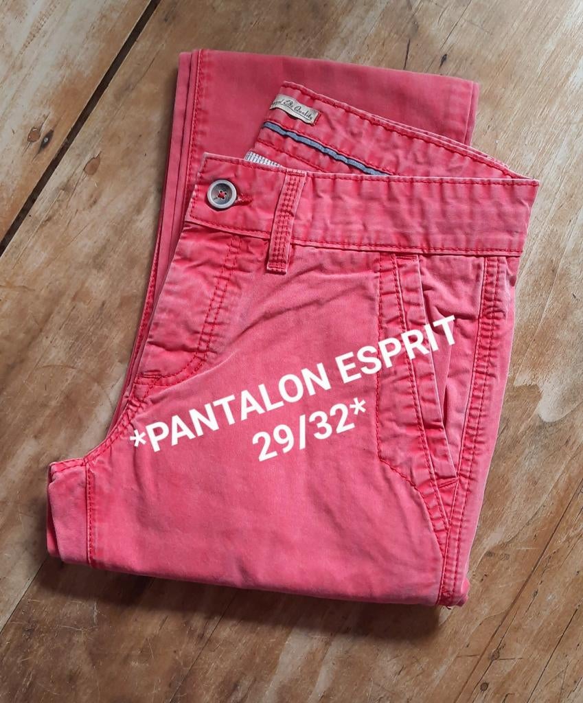 Chino Hommes "EDC-ESPRIT" - T. 29/32, Rouge, Enlèvement ou Envoi, Comme neuf, EDC-ESPRIT