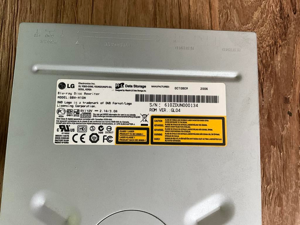 Blue Ray disc rewriter, Audio, Tv en Foto, Blu-ray-spelers, Ophalen, Gebruikt, LG, Wi-Fi