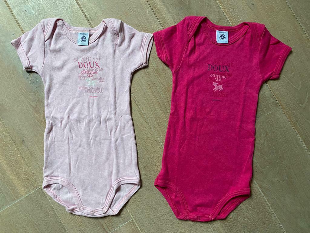 2 bodysuits van Petit Bateau maat 18m, Kinderen en Baby's, Gebruikt, Meisje, Ophalen of Verzenden, Petit Bateau