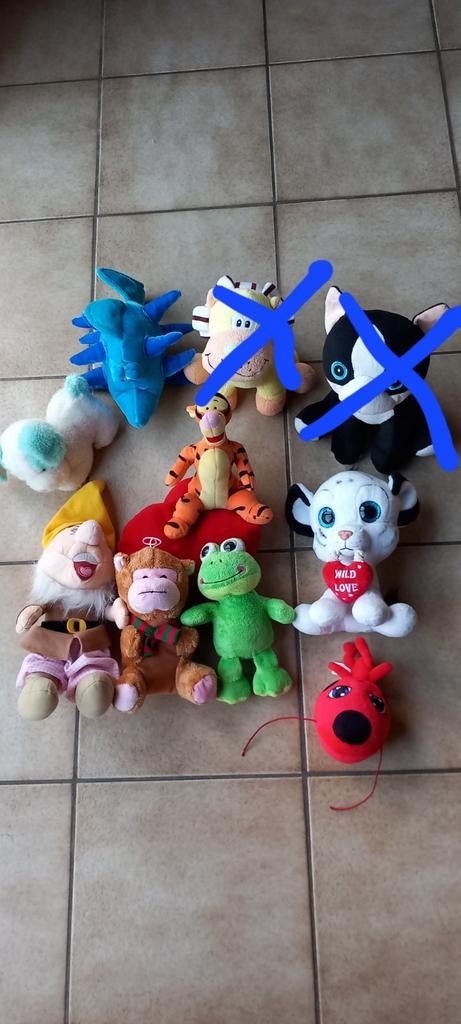 Peluches Éternuement, tigre, grenouille, poisson, chie, Enlèvement ou Envoi, Comme neuf