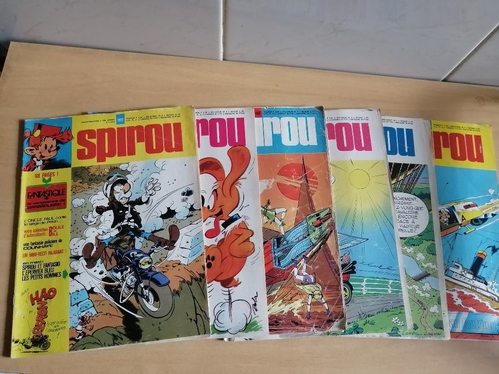 Lot 6 Spirou magazine de 1975, Livres, Enlèvement ou Envoi
