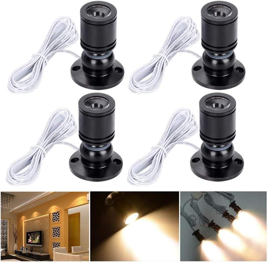Mini LED spotjes 4st, Metaal of Aluminium, Nieuw, Ophalen of Verzenden, Led