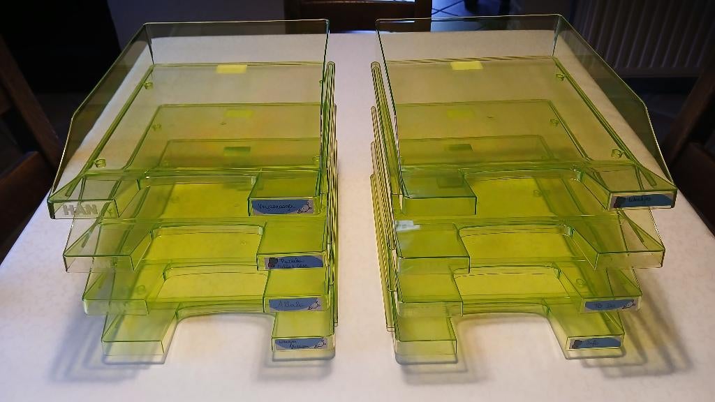 klasseerbakjes-A4-transparant-licht geel-nieuwe staat-8 st., Ophalen, Nieuw