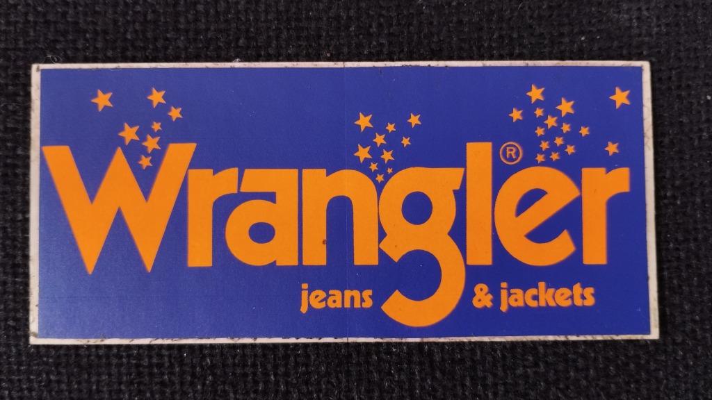 Wrangler Jeans fluo geschreven Vintage Sticker, Verzenden, Zo goed als nieuw, Merk