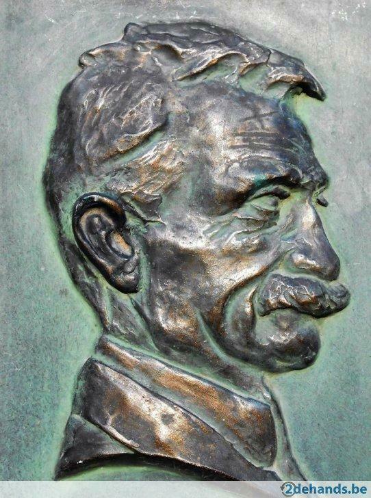 Prachtige basrelief van Stijn Streuvels., Antiek en Kunst, Ophalen