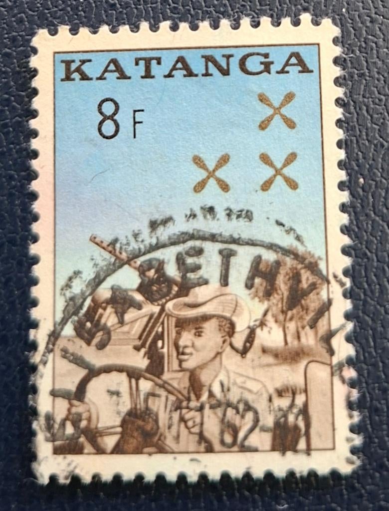 Tampon Katanga OBP 80, Enlèvement ou Envoi, Affranchi
