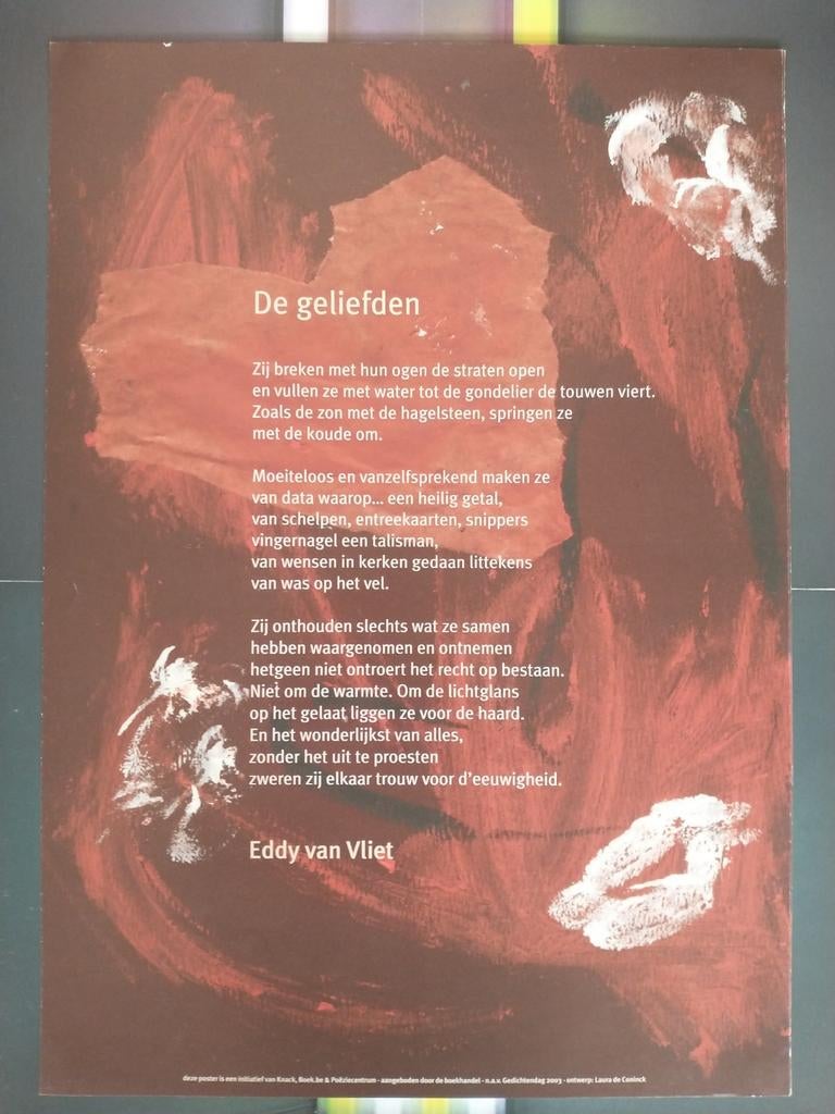 Eddy Van Vliet - De geliefden 2003 affiche, Enlèvement ou Envoi, Utilisé