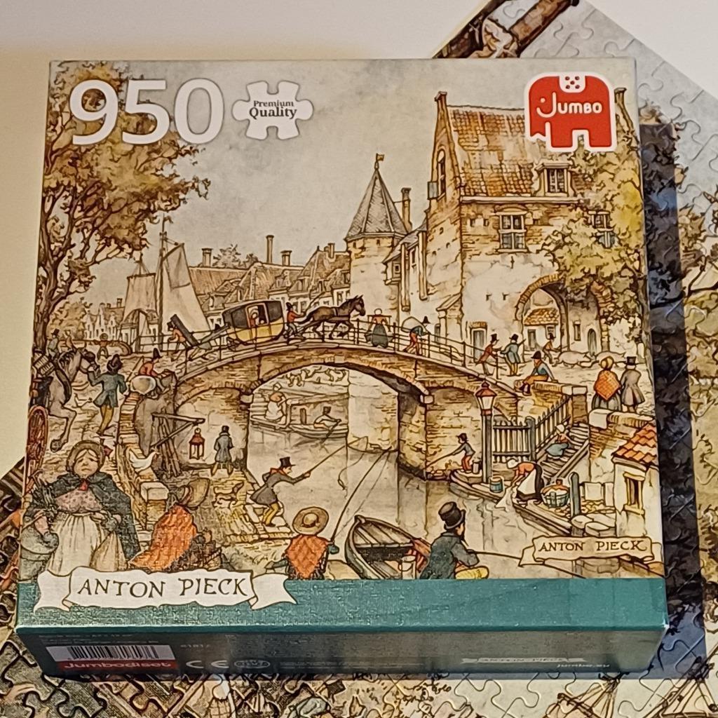 Puzzel Anton Pieck "Koets op de brug", Ophalen of Verzenden, 500 t/m 1500 stukjes, Zo goed als nieuw, Legpuzzel