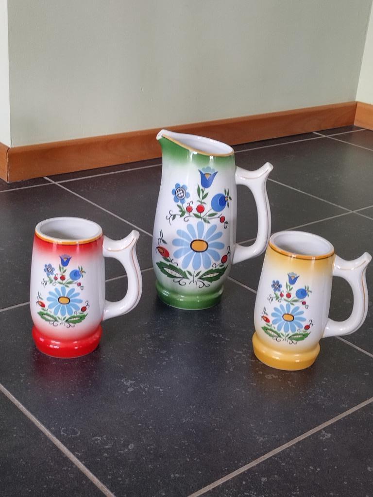 Pichet Lubiana (Polland) + chopes à bières., Ophalen