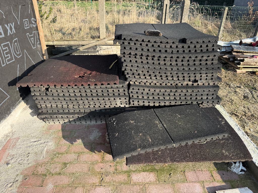Rubberen matten 45mm dik, Ophalen, Gebruikt