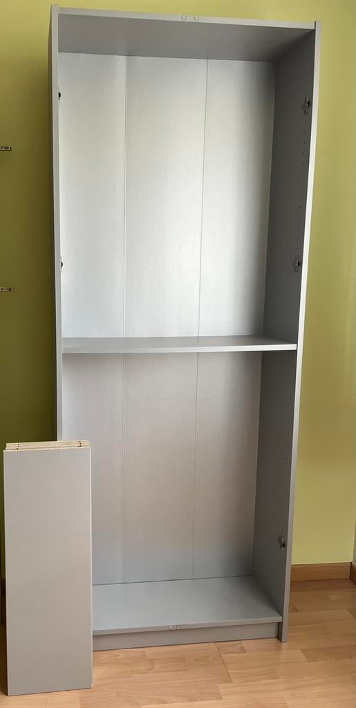 Biblio Billy 80x28x202 gris metallique, 25 à 50 cm, Avec tablette(s), Enlèvement, Utilisé