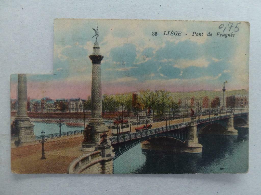 Liège luik  35 . Liége Pont de Fragnée, Envoi, 1920 à 1940, Affranchie, Liège