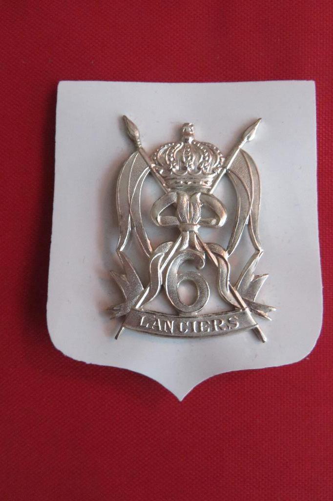 Baretinsigne: 6de Lansiers, Ophalen of Verzenden, Landmacht, Embleem of Badge