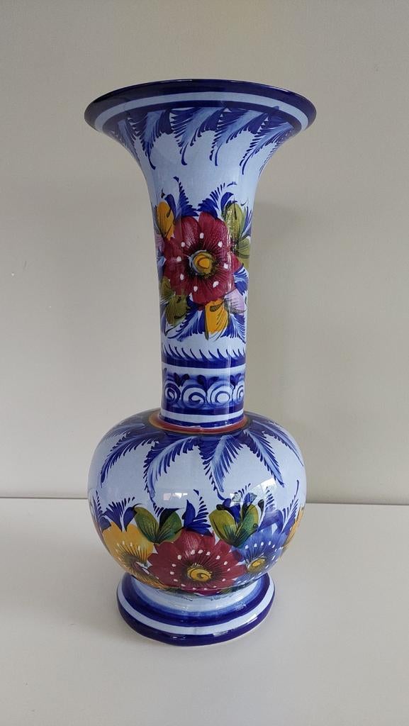Vintage hoge Faiarte Alcobaca Portugal vaas - 38 cm, Enlèvement ou Envoi