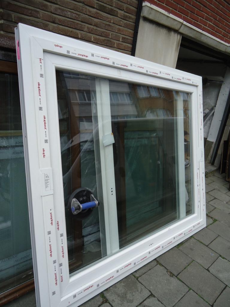 Deux fenêtre double vitrage profilé ALUPLAST IDEAL 4000 NEUF, Enlèvement, Neuf