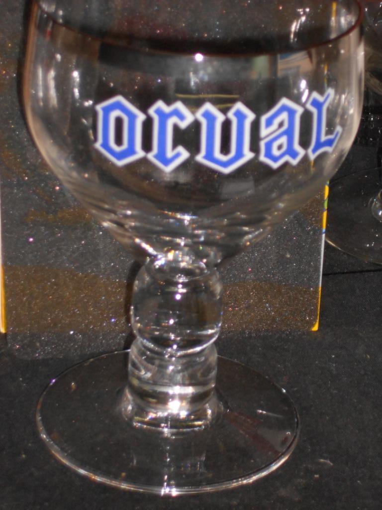 Bierglas.Trappistes Orval, Ophalen of Verzenden, Zo goed als nieuw, Glas of Glazen, Overige merken