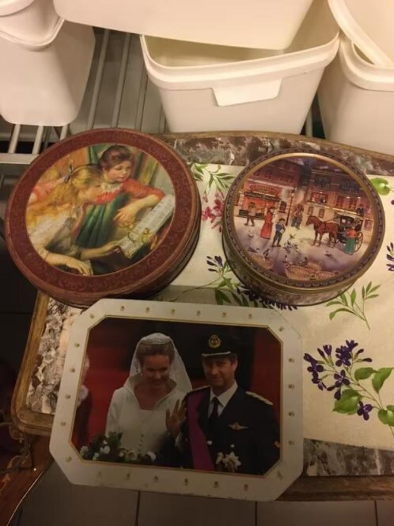 Boîte à biscuits, boîte en étain, mariage, prince Filip, Collections, Enlèvement ou Envoi