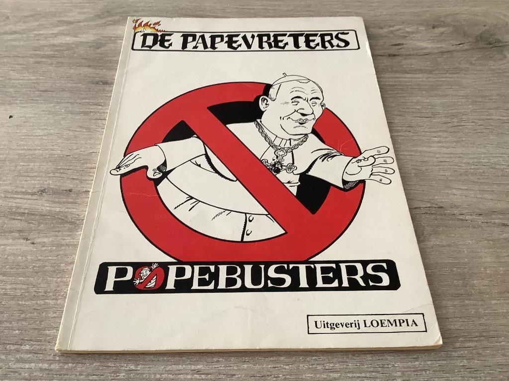 De Papenvreters strip: Popebusters (1985), Boeken, Gelezen, Eén stripboek, Van Droogenbroeck, Ophalen of Verzenden