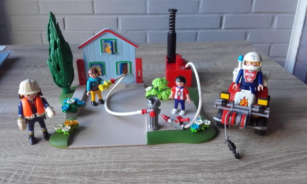 Playmobil-brigade de pompier avec quad, Enlèvement, Utilisé, Ensemble complet