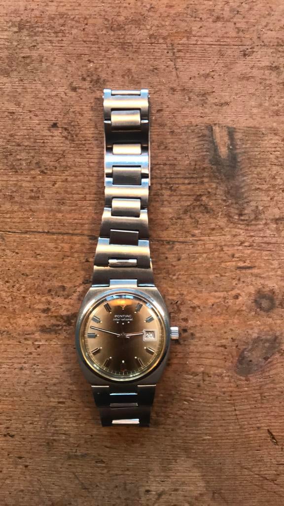 Pontiac international, Handtassen en Accessoires, Horloges | Dames, Ophalen of Verzenden, Gebruikt