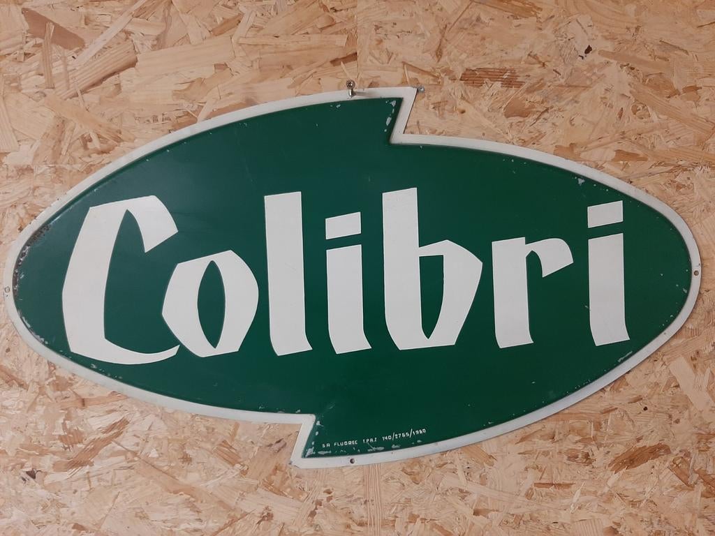 Reclame Colibri - metaal, Enlèvement, Utilisé, Panneau, Plaque ou Plaquette publicitaire
