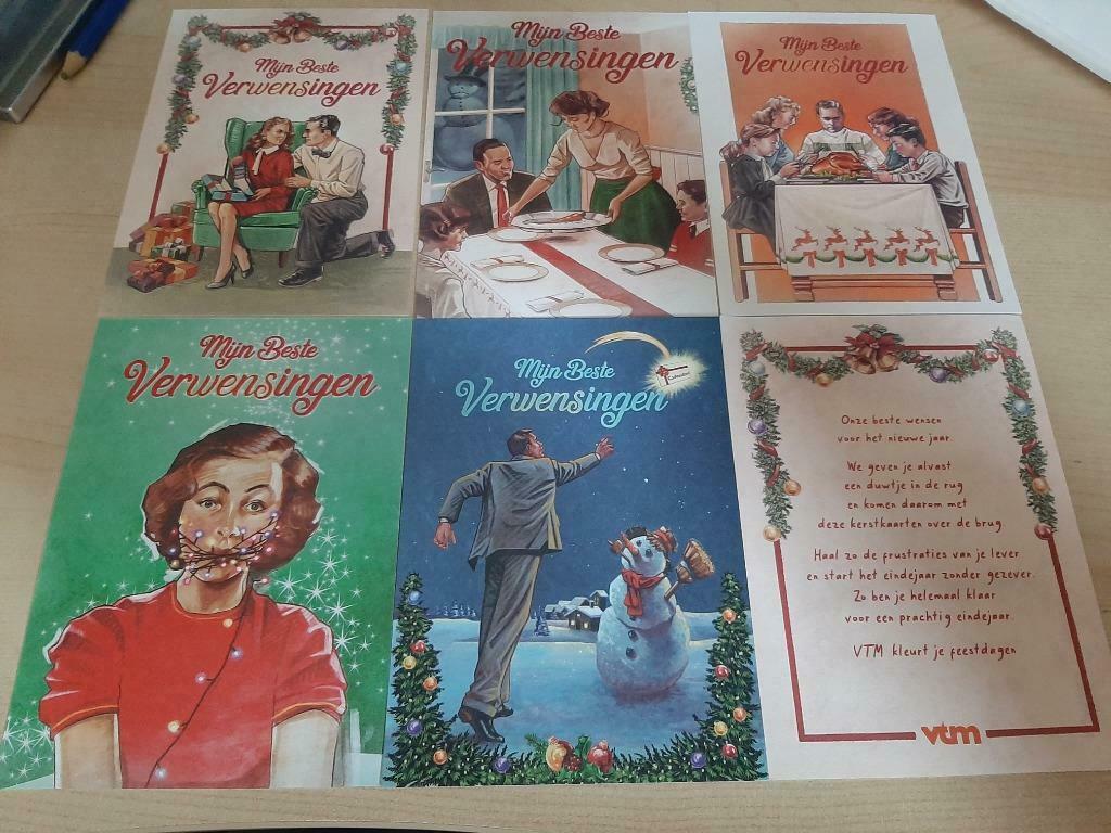 Postkaarten Kerstkaarten VTM Mijn beste Verwensingen, Ophalen of Verzenden, Nieuw