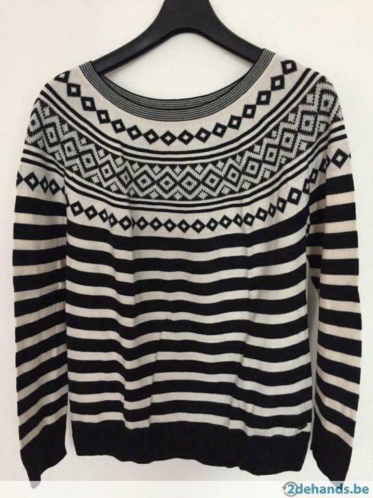 Trui dames Esprit EDC, maat XL, zwart/ecru, Enlèvement ou Envoi, Porté, Taille 46/48 (XL) ou plus grande, Noir