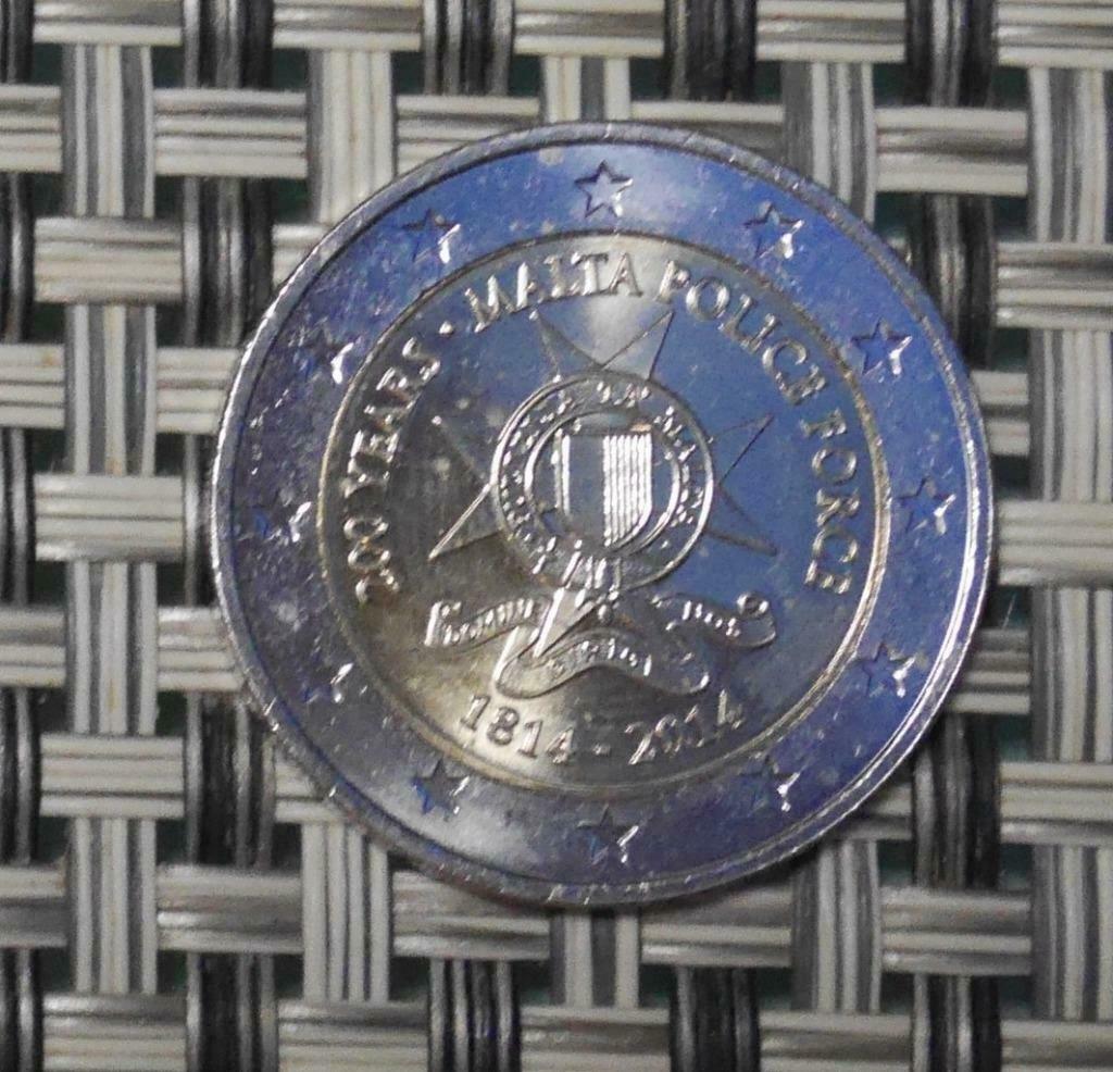 2 euro Malte 2014 UNC 200 ans de police de Malte, Enlèvement ou Envoi, Malte, 2 euros, Série
