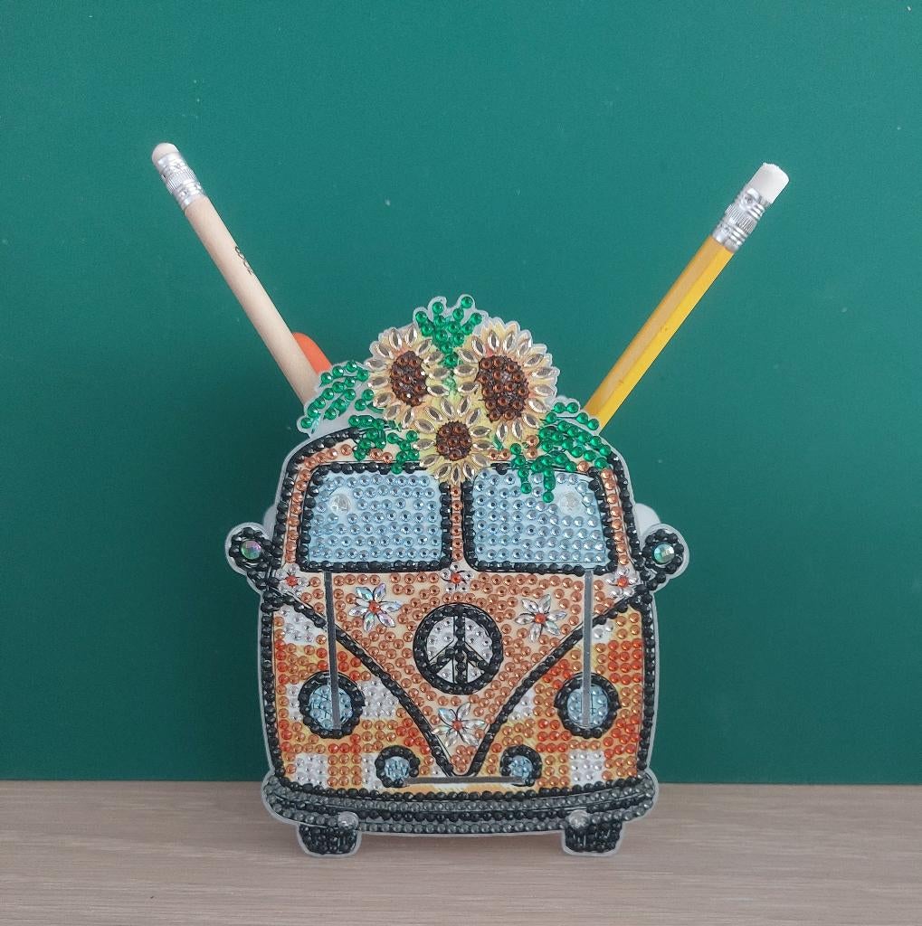 Porte-crayon en acrylique et pierres de strass "camionnette", Enlèvement ou Envoi, Neuf