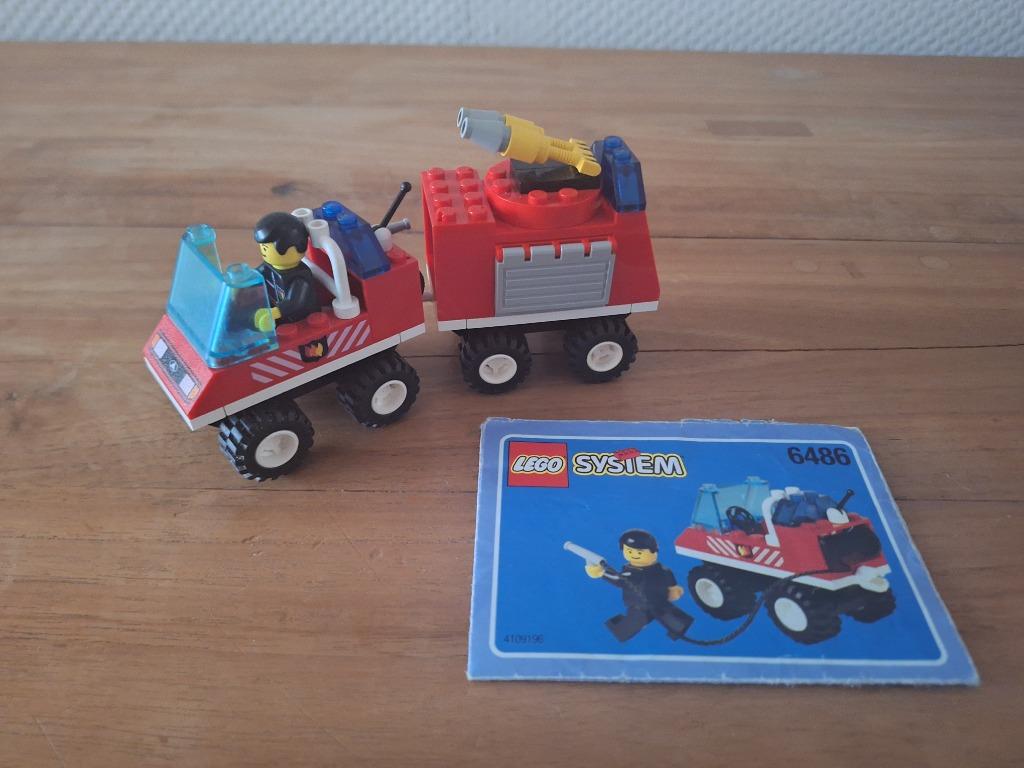 lego town brandweerwagen 6486, Kinderen en Baby's, Speelgoed | Duplo en Lego, Ophalen of Verzenden, Gebruikt, Complete set, Lego
