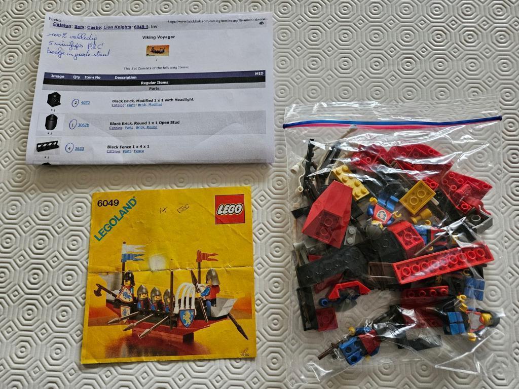 LEGO Castle Kasteel Lion Knights 6049 Viking Voyager, Ophalen of Verzenden, Zo goed als nieuw, Complete set, Lego