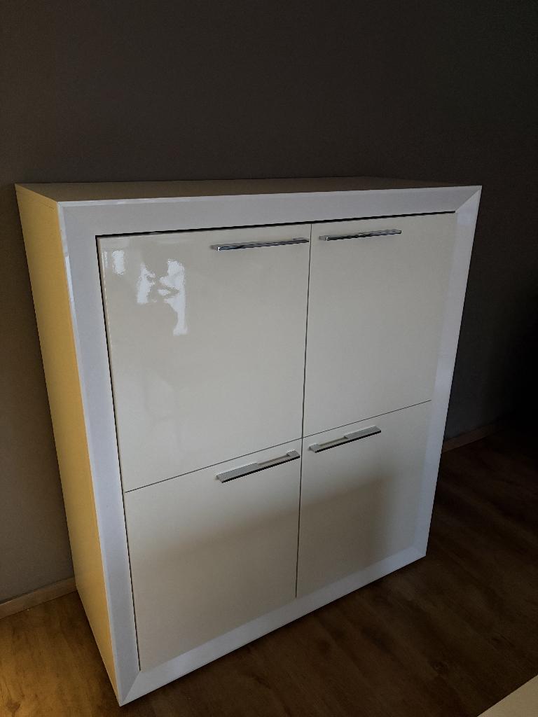 Kast wit 4-deurs, Huis en Inrichting, Kasten | Overige, Ophalen, Gebruikt