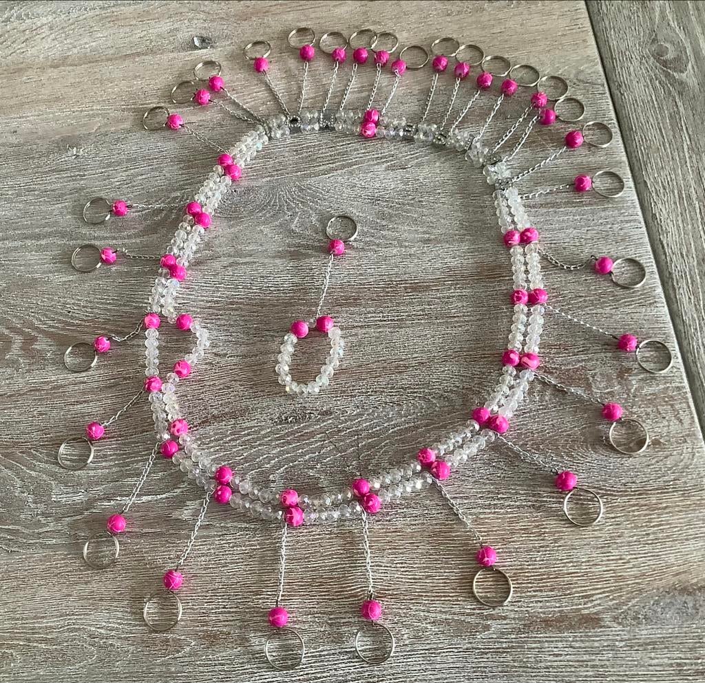 Fleurig fantasie halssnoer, Bijoux, Sacs & Beauté, Colliers, Enlèvement ou Envoi, Neuf, Autres couleurs, Synthétique